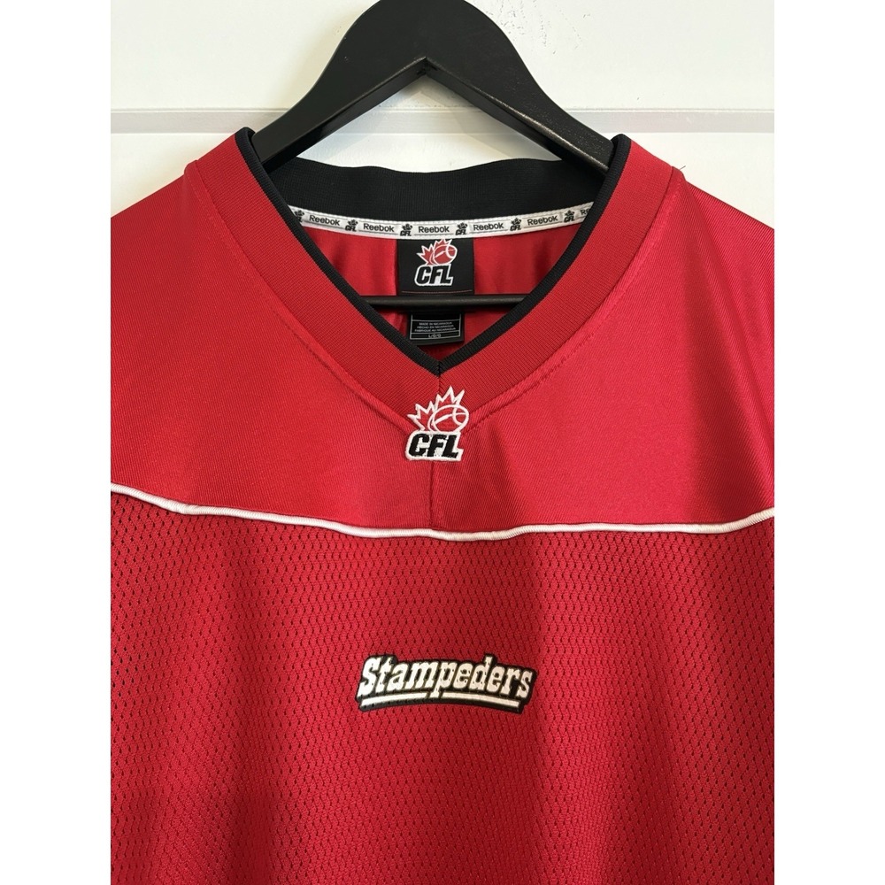Vintage Reebok Calgary Stampeders CFL Football Jersey Red Home Blank Men's Large - Picture 4 of 10